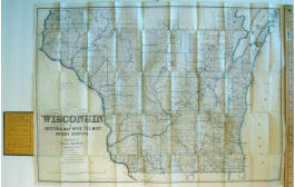 19-2. An Antebellum Pocket Map of Wisconsin. 