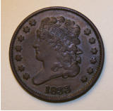 1833 Half Cent.