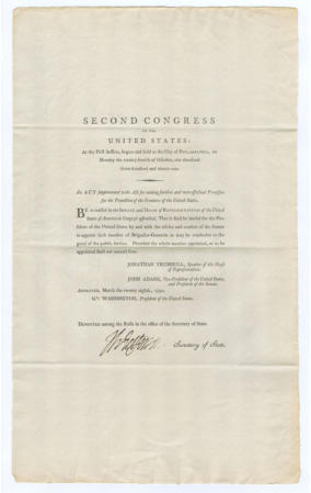 Jefferson Document Protecting America’s Frontiers. 