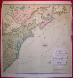 War of 1812 Era Map including the United States of North America. 