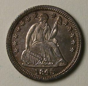 1845 Half Dime. - obverse image