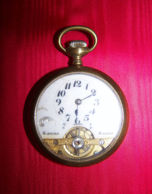 Porcelain-Face Pocket Watch. image