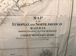 Early Railroad Map of U.S. and British Canada. image