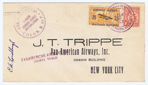 Signed Flown Cover from Lindbergh’s “Outlaw” Return Flight. image