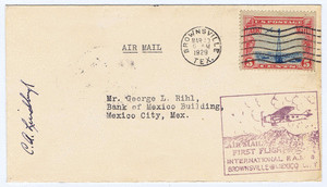 Signed Flown Cover from Lindbergh’s “Lost Mail Flight.” image