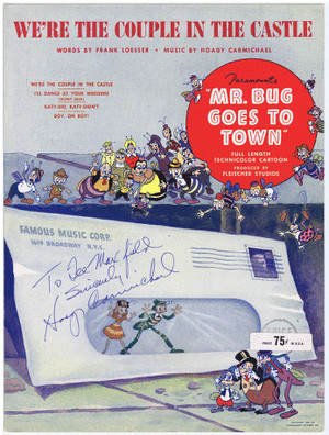 From the Full Length Technicolor Cartoon, “Mr. Bug Goes to Town” – with “Stardust” reference in lyric. image