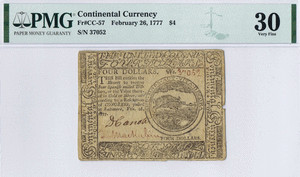 $4 Continental Currency. image