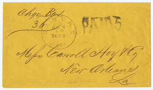 Canton, Mississippi Datestamp with unusual endorsement “Chge. Box....” image