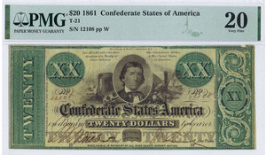 $20 Confederate Note. image
