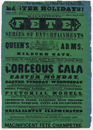 Exceptionally Early Poster including “...a Grand Ball, when Parties may immediately commence Tripping on the Light Fantastic.” image