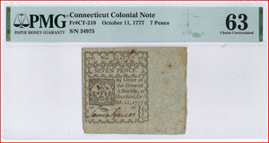 Connecticut Currency: Rare Complete, Matching-Number Set. image