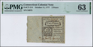 Connecticut Currency: Rare Complete, Matching-Number Set. image